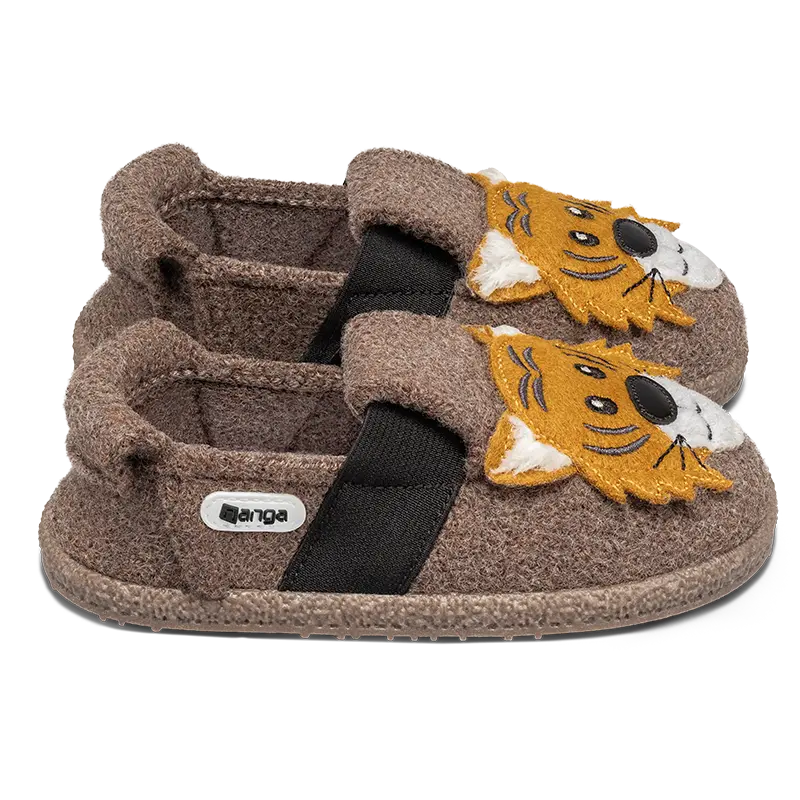 NANGA Hausschuh 31-0442-80 - braun / Tiger