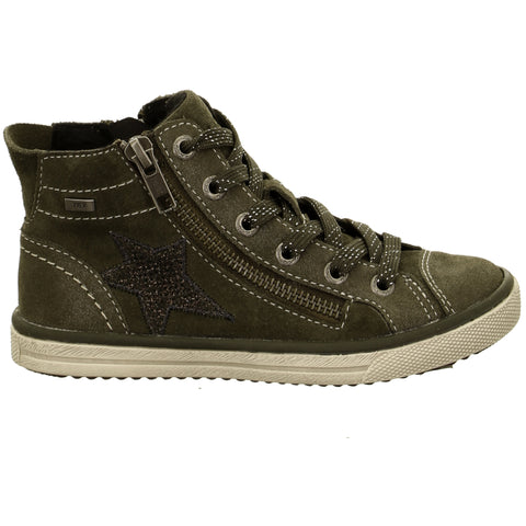 LURCHI TEX Knöchelschuhe 13644-26 SASSI - oliv / Stern, high-quality children's ankle shoes with olive green color and star design