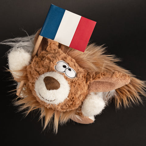 Braunes Stoff-Chihuahua-Spielzeug mit Leopardenmuster und Blumen