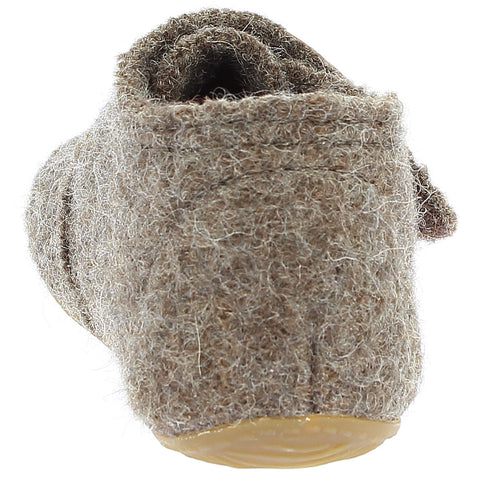 Pair of LIVING KITZBÜHEL Hausschuh 4609/0260 - haselnuss slippers laid out on a wooden floor, perfect for indoor wear