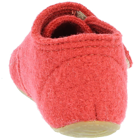LIVING KITZBÜHEL Hausschuh 4609/0386 - himbeer: Cozy and stylish raspberry-colored indoor slippers with a warm and comfortable wool lining