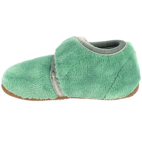 LIVING KITZBÜHEL Hausschuh 4611/0425 - salbei / Samt - A cozy and stylish sage green velvet slipper for indoor comfort