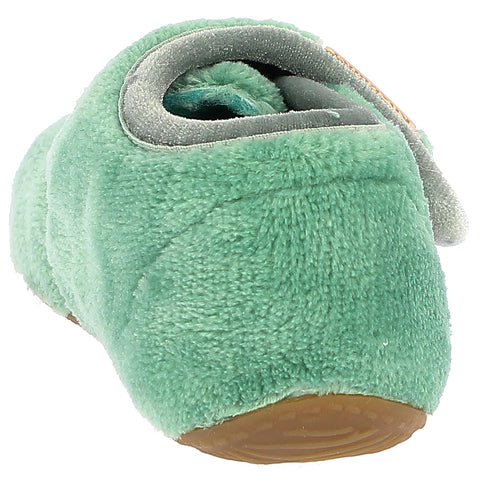 LIVING KITZBÜHEL Hausschuh 4611/0425 - salbei / Samt cozy sage green velvet slippers with a comfortable and stylish design for indoor wear