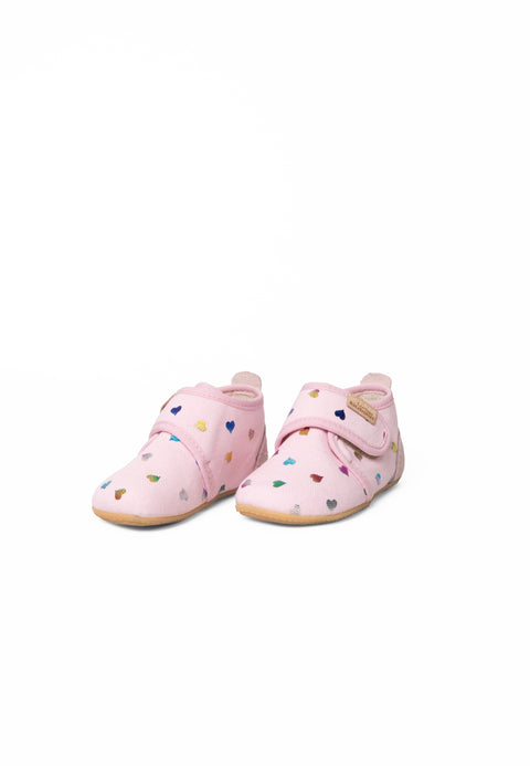 LIVING KITZBÜHEL Hausschuh 4710/215 - rosa / Herzen - Comfortable pink slippers with heart design for women