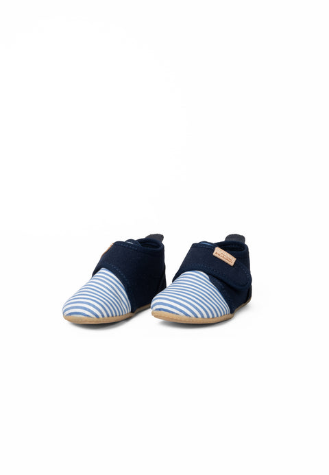 LIVING KITZBÜHEL Hausschuh 4724/570 - navy / weiß / Streifen - Comfortable and stylish navy and white striped slippers
