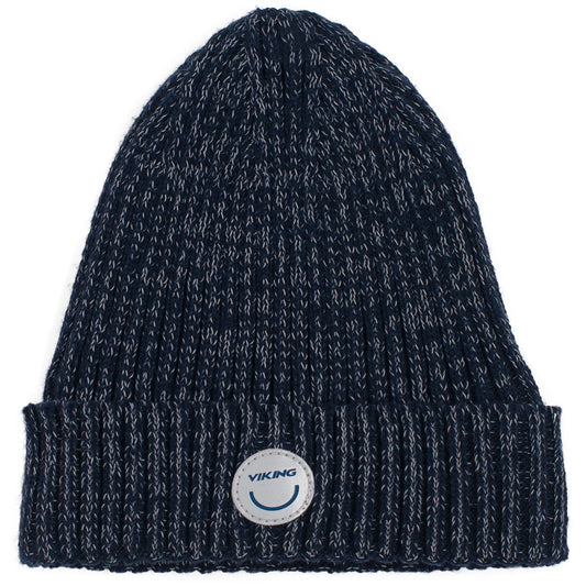 VIKING Mütze FUN REFLEX BEANIE in navy color with reflective details for safety and style