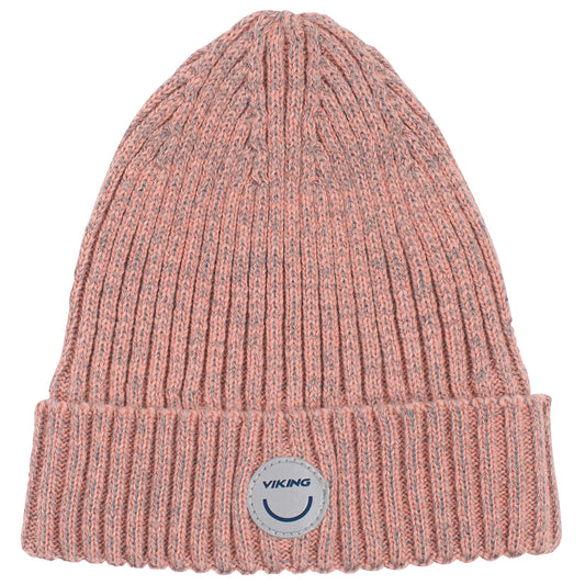 VIKING Mütze FUN REFLEX BEANIE in altrosa, a cozy and stylish beanie with reflective details for safety in low light 
