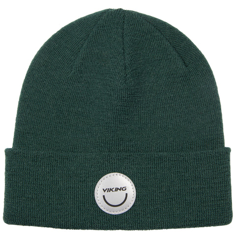 VIKING Mütze PLAY WOOL BEANIE WARM REFLEC - tanne product image showcasing a stylish and warm tanne-colored beanie with reflective details perfect for outdoor activities
