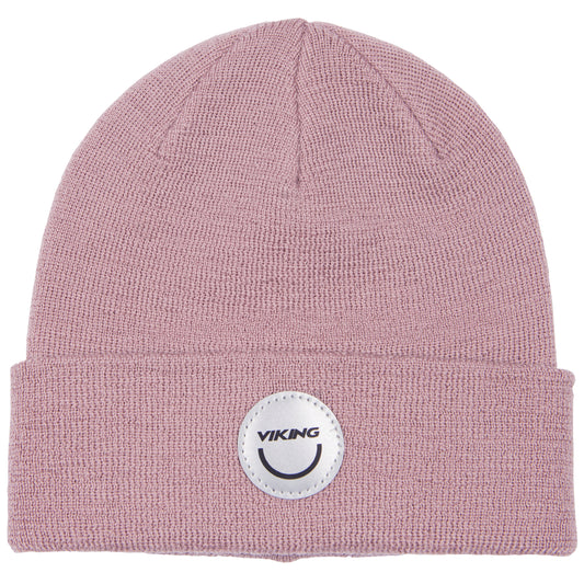 Viking Mütze Play Wool Beanie Warm Reflec in flieder, a cozy and reflective purple beanie perfect for staying warm and visible in low light conditions