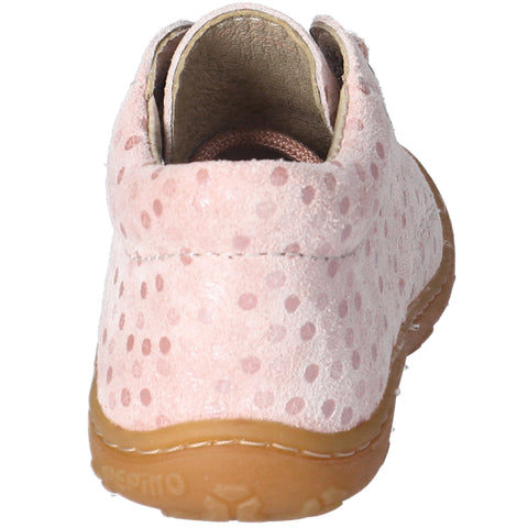 Modischer und strapazierfähiger Mädchen Knöchelschuh in Rosa mit hübschem Pünktchen-Design