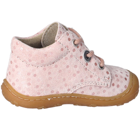 Mädchen Knöchelschuh in Rosa mit Punktmuster, ideal für den täglichen Gebrauch