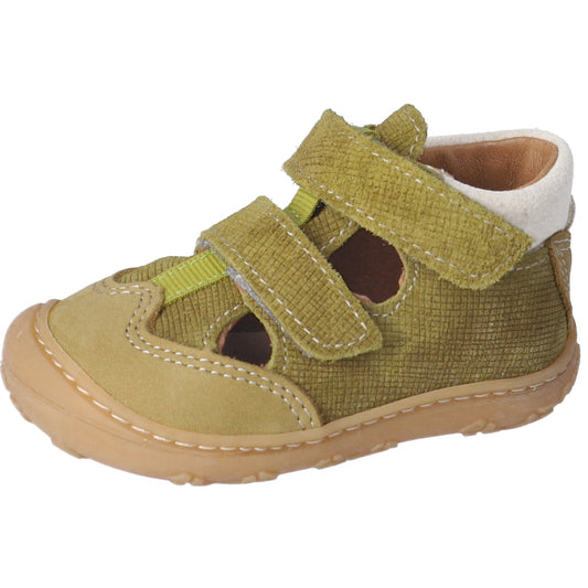 ###
Ricosta Halbsandale EBI in Oliv mit Holzoptik - bequeme und stilvolle Kinderschuhe