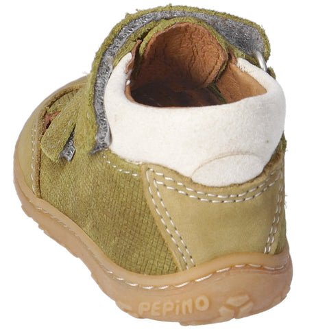 Bequeme und strapazierfähige Kindersandalen in Oliv mit Holzoptik