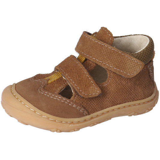 Hochwertige Leder-Halbsandale für Mädchen in Braun