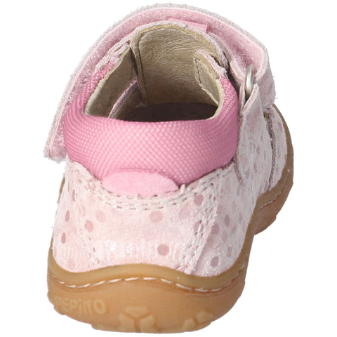 RICOSTA Halbsandale EBI in rosa with white polka dots, a stylish and comfortable summer sandal for girls