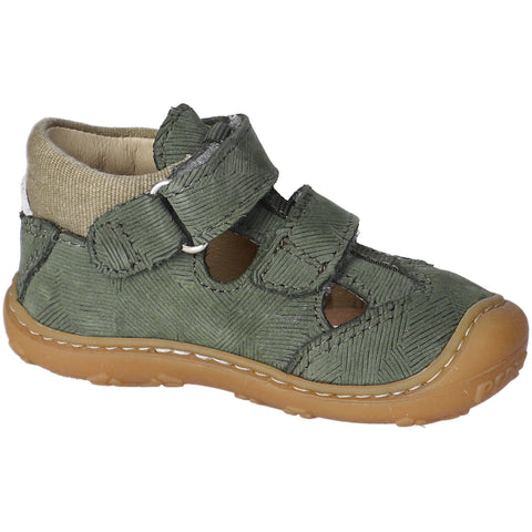 RICOSTA Halbsandale EBI in salbei color with wood-like texture on sole