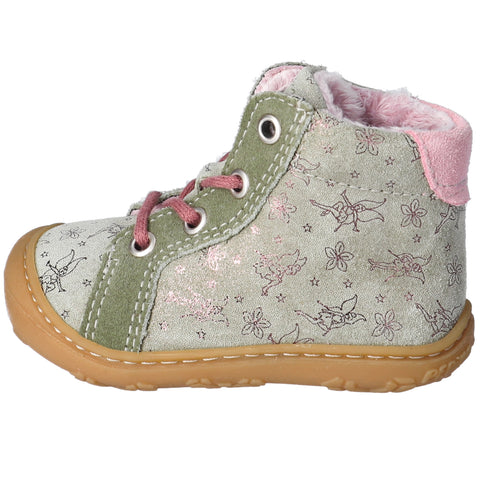 RICOSTA Knöchelschuh GEORGINA - beige and eukalyptus colored shoe with elfin design