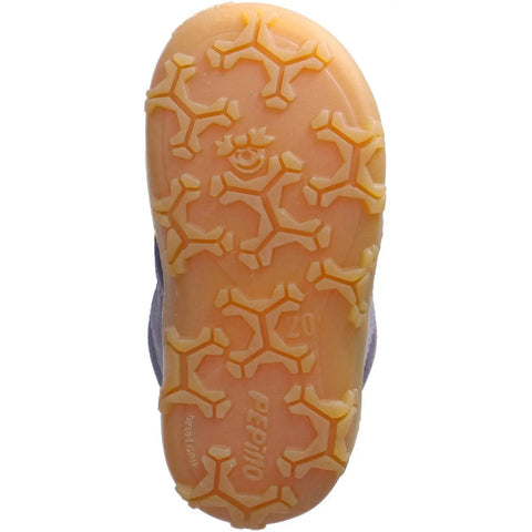 RICOSTA Knöchelschuh COLIN in lila; Unterseite mit orange Gummi-Sohle und hexagonalem Profil