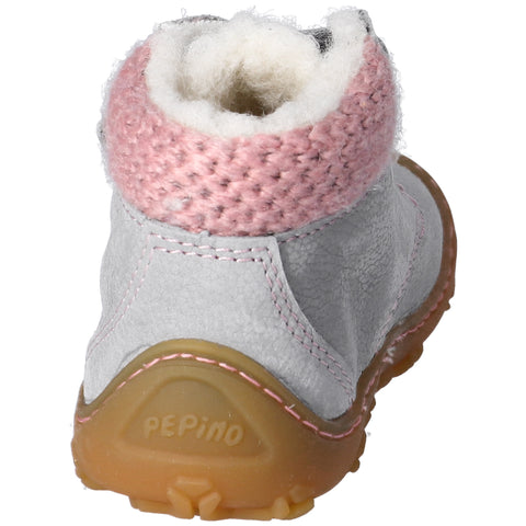 RICOSTA Knöchelschuh NICO - hellgrau / rosa, stylish and comfortable kids' ankle shoe in light grey and pink color combination
