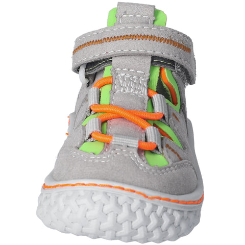RICOSTA Barfußschuh Halbsandale JERRY in grey, neon orange, and neon green, perfect for active kids' outdoor adventures