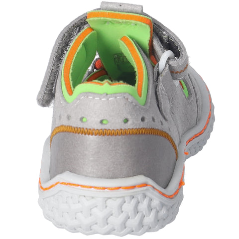 RICOSTA Barfußschuh Halbsandale JERRY in grey, neon orange, and neon green, perfect for outdoor activities and playtime
