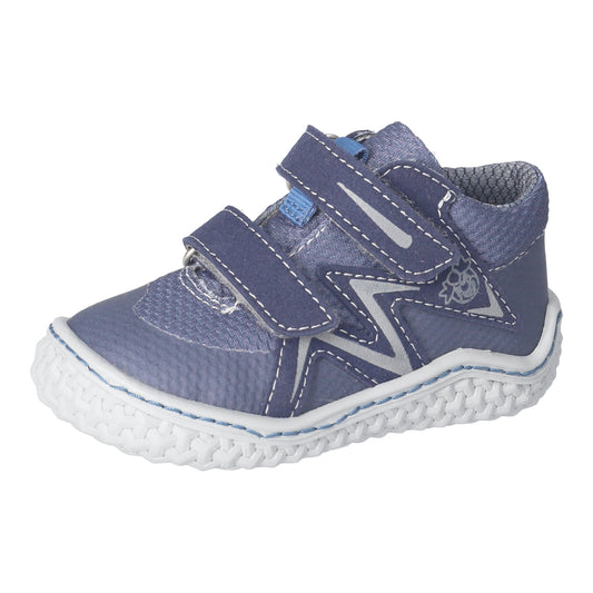 RICOSTA Barfußschuh Halbschuh PATTI - blau / grau, a comfortable and stylish barefoot shoe for kids in blue and grey color