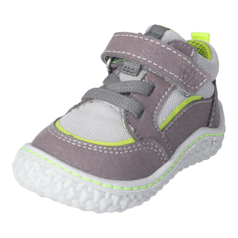 Kinder Laufschuh mit grauem und neongrünem Design