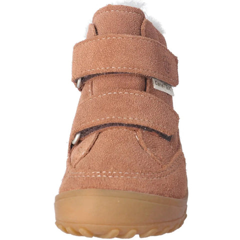 Schuhe: Vorderansicht des Ricosta Care-Tex DOMI cognac mit zwei Klettverschlüssen.