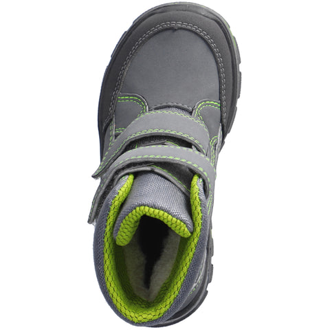 RICOSTA SYMPA-TEX BLINKER Stiefel GRISU 5300302/450 - grau / türkis / neongrün / Drache - High-quality, waterproof children's boots in grey, turquoise, neon green with dragon design