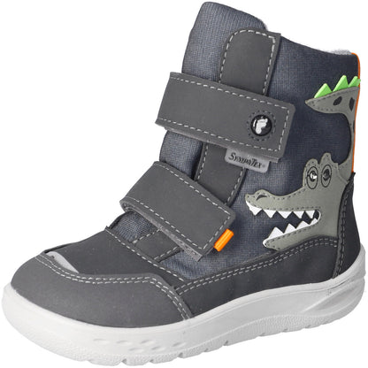 RICOSTA SYMPA-TEX Barfuß BLINKER Stiefel NEVIS - grau / Krokodil