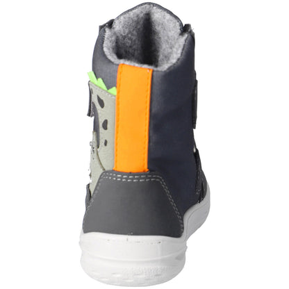 RICOSTA SYMPA-TEX Barfuß BLINKER Stiefel NEVIS - grau / Krokodil