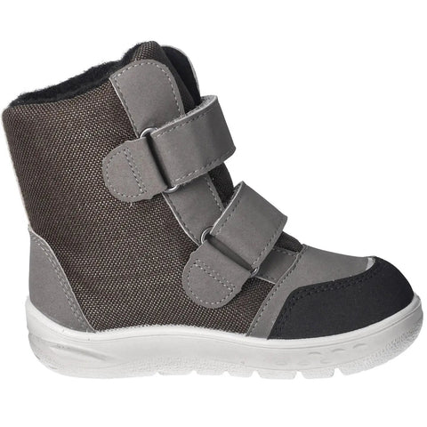 Schuh NEVIS von Ricosta, grau/schwarz, Seitenansicht; Textiloberteil, zwei Klettverschlüsse, weiße Sohle