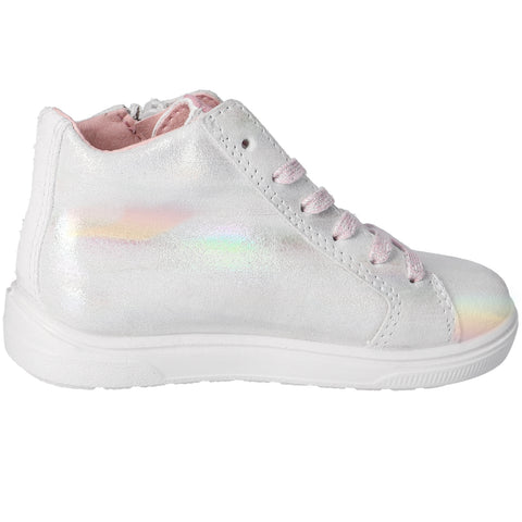 RICOSTA Knöchelschuh INEZ - perlmutt / Glitzer lace-up ankle shoe in pearl with glitter accents