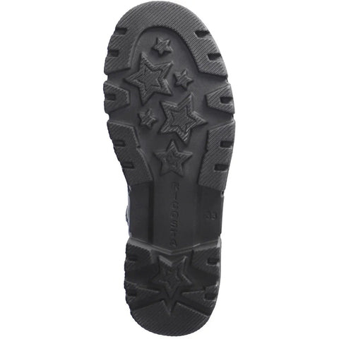 Unteransicht des Ricosta Stiefel SURI in Schwarz; Sohle mit Sternenprofil.