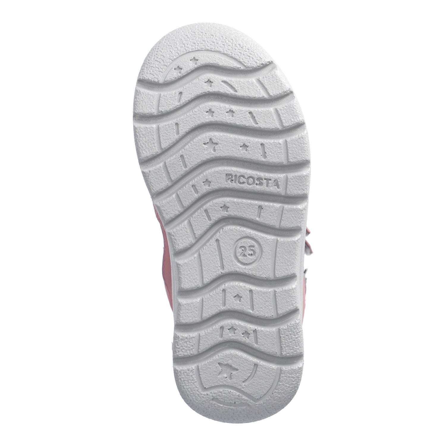 Robuste RICOSTA Stiefel ANNIKA in Altrosa und Grau mit Einhorn-Design, geeignet für nasse Bedingungen