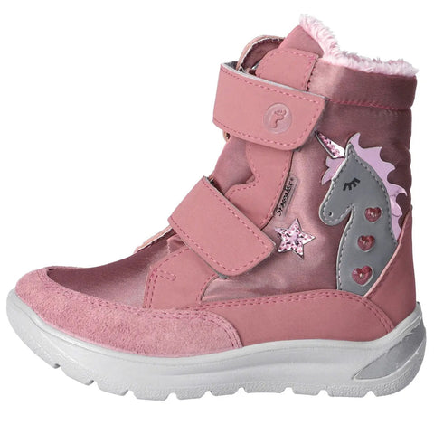 RICOSTA SYMPA-TEX BLINKER Stiefel ANNIKA - altrosa / Einhorn