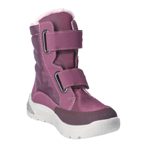 Kinderstiefel RICOSTA SYMPA-TEX BLINKER ANNIKA in Bordeaux mit fröhlichem Einhorn-Motiv für outdoor Aktivitäten