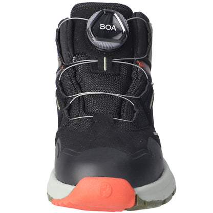 Schuhmodell RICOSTA TEX Knöchelschuh SHOCK BOA in stilvollem Schwarz und Oliv mit flexibler Schnellschnürung und gepolstertem Innenbereich