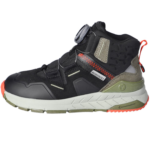 RICOSTA TEX KNÖCHELSCHUH SHOCK BOA in schwarzem und olivfarbenem Design mit robustem Obermaterial