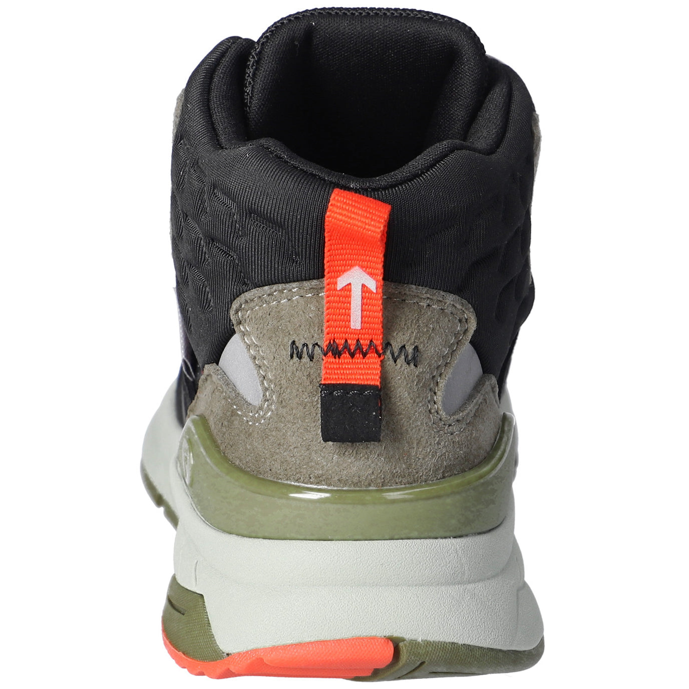 Robuster Knöchelschuh RICOSTA TEX SHOCK BOA in Schwarz und Oliv mit innovativer Boa-Verschluss-Technologie für eine individuelle Passform