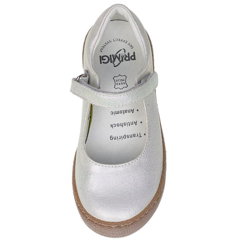 PRIMIGI Ballerina SPORT 59205-88 in white with glitter details, a stylish and comfortable footwear option for girls