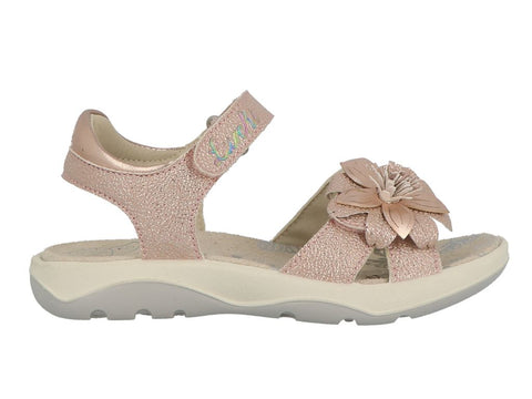 LURCHI Sandale FLORA in zartem Rosé mit Blumen-Design für Mädchen