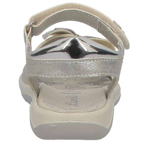 Silver glittery LURCHI Sandale FARFALLA with beautiful butterfly design
