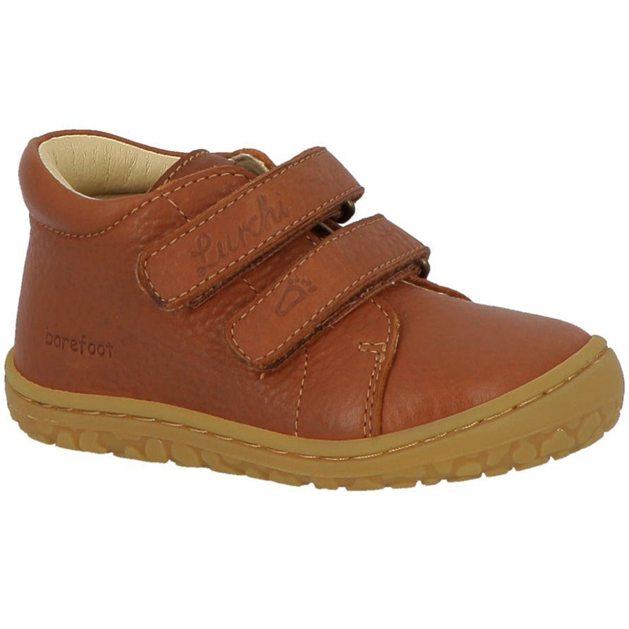 LURCHI Barfuß Halbschuh NORIK - cognac - A high-quality, cognac-colored barefoot half-shoe for kids