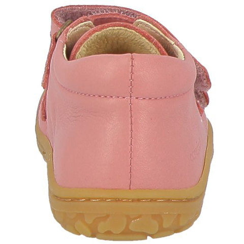 Light pink LURCHI Barfuß Halbschuh NORIK with flexible sole and supportive straps