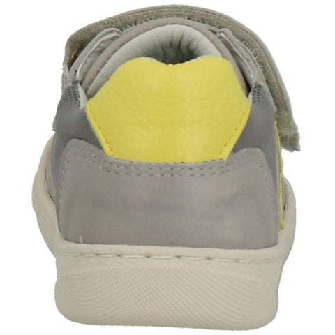 LURCHI Barfuß Halbschuh MONTI - hellgrau / zitronengelb is a stylish and comfortable barefoot half shoe in light grey and lemon yellow color, perfect for casual wear