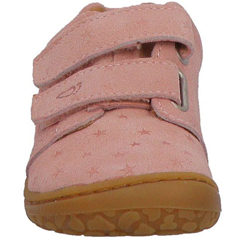 LURCHI Barfuß Halbschuh NUNIA in pink with star pattern for girls