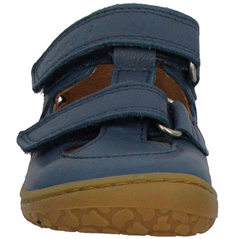 Blue LURCHI Barfuß Halbsandale NANDO, a comfortable and stylish half-sandal for barefoot walking