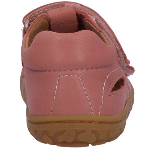LURCHI Barfuß Halbsandale NANDO - rosa: Kinder Barfuß-Halbsandalen in zartem Rosa mit flexiblem Sohlenmaterial und verstellbaren Klettverschlüssen für bequemen und sicheren Halt