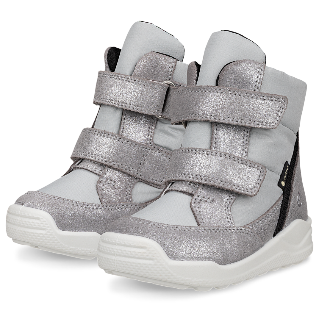 Silberfarbener ECCO GORE-TEX Stiefel URBAN MINI 764802-61412, ideal für Stadtbummel und Outdoor-Aktivitäten